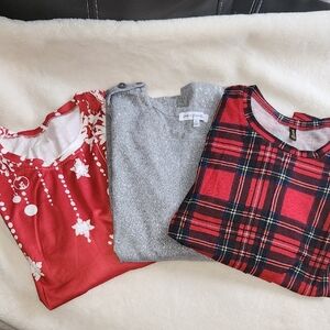 Red Plaid Long Sleeve Top